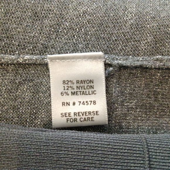 Cache Grey V-Neck Strappy Knit Silver Studded Tank and Matching Cardigan - Picture 9 of 9